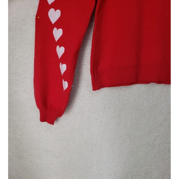 Kaily K Women Sweater Small Red Printed Viscose Blend Long Sleeve Vneck Cardigan - Picture 13 of 16